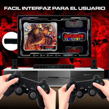 CONSOLA GAME STICK 4K +10.000 JUEGOS DE 9 CONSOLAS + 2 MANDOS