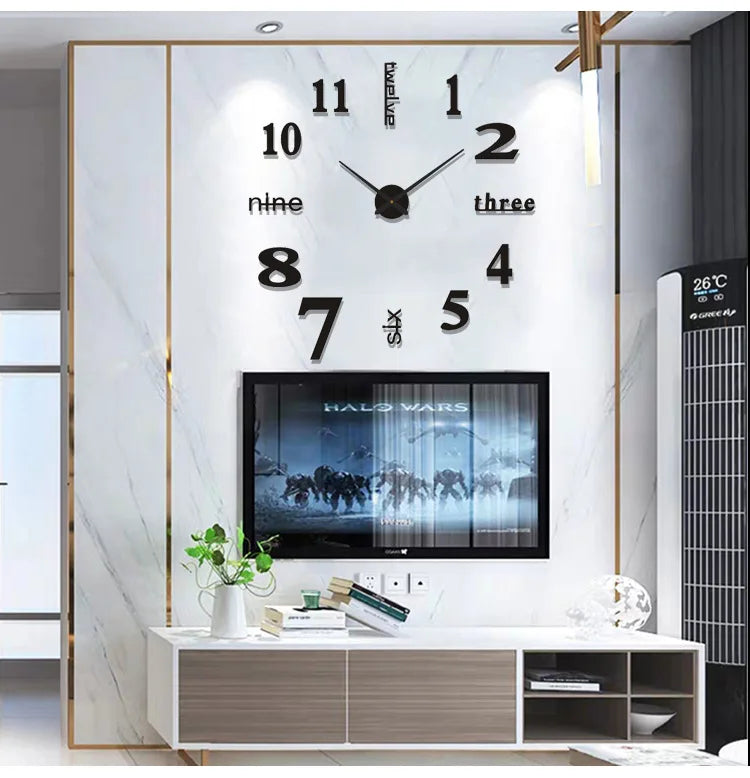 RELOJ DE PARED 3D ADHESIVO