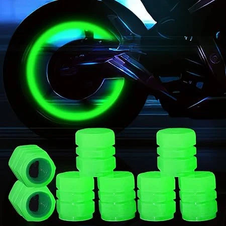 TAPONES LED VERDE NEÓN PARA VÁLVULAS – PACK X4