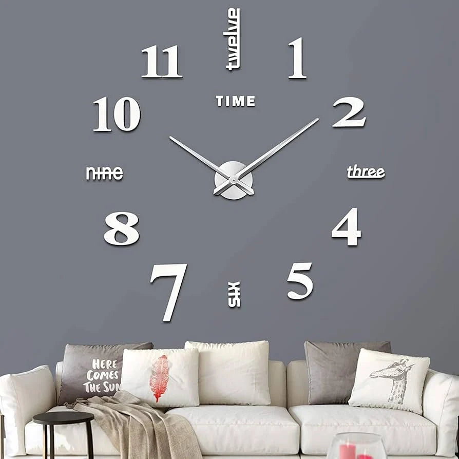 RELOJ DE PARED 3D ADHESIVO