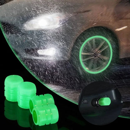 TAPONES LED VERDE NEÓN PARA VÁLVULAS – PACK X4