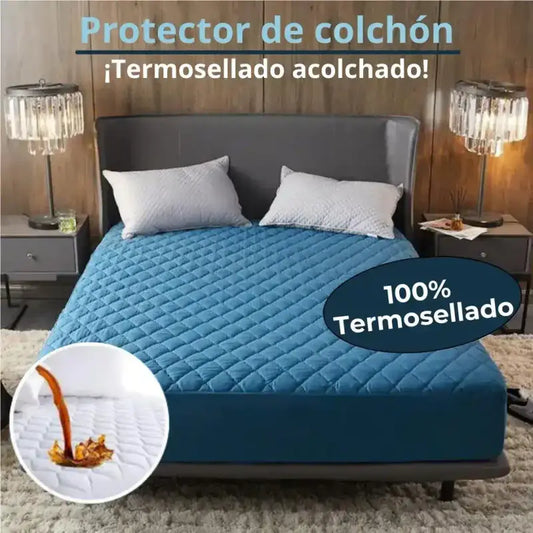 PROTECTOR DE COLCHÓN IMPERMEABLE Y ANTIFLUIDO – ACOLCHADO Y SUAVE